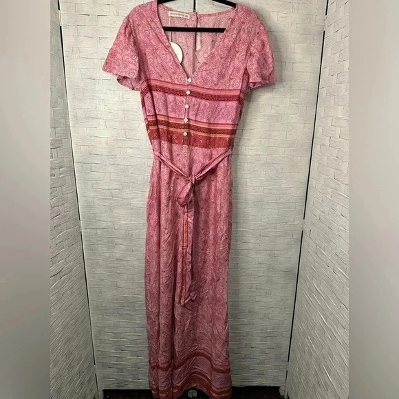Rusttydustty lightweight pink floral jumpsuit romper size 3X - Picture 1 of 6
